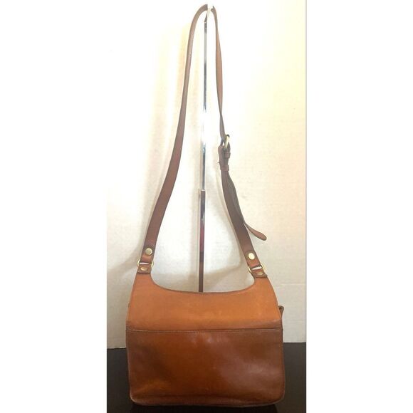 Patricia Nash Saddle Crossbody Leather Bag  London Heritage Collection Brown - Picture 2 of 15